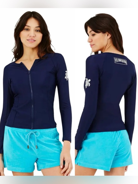 Vilebrequin Other - Vilebrequin NWT Women's Zipper Rashguard Top Blue size large
